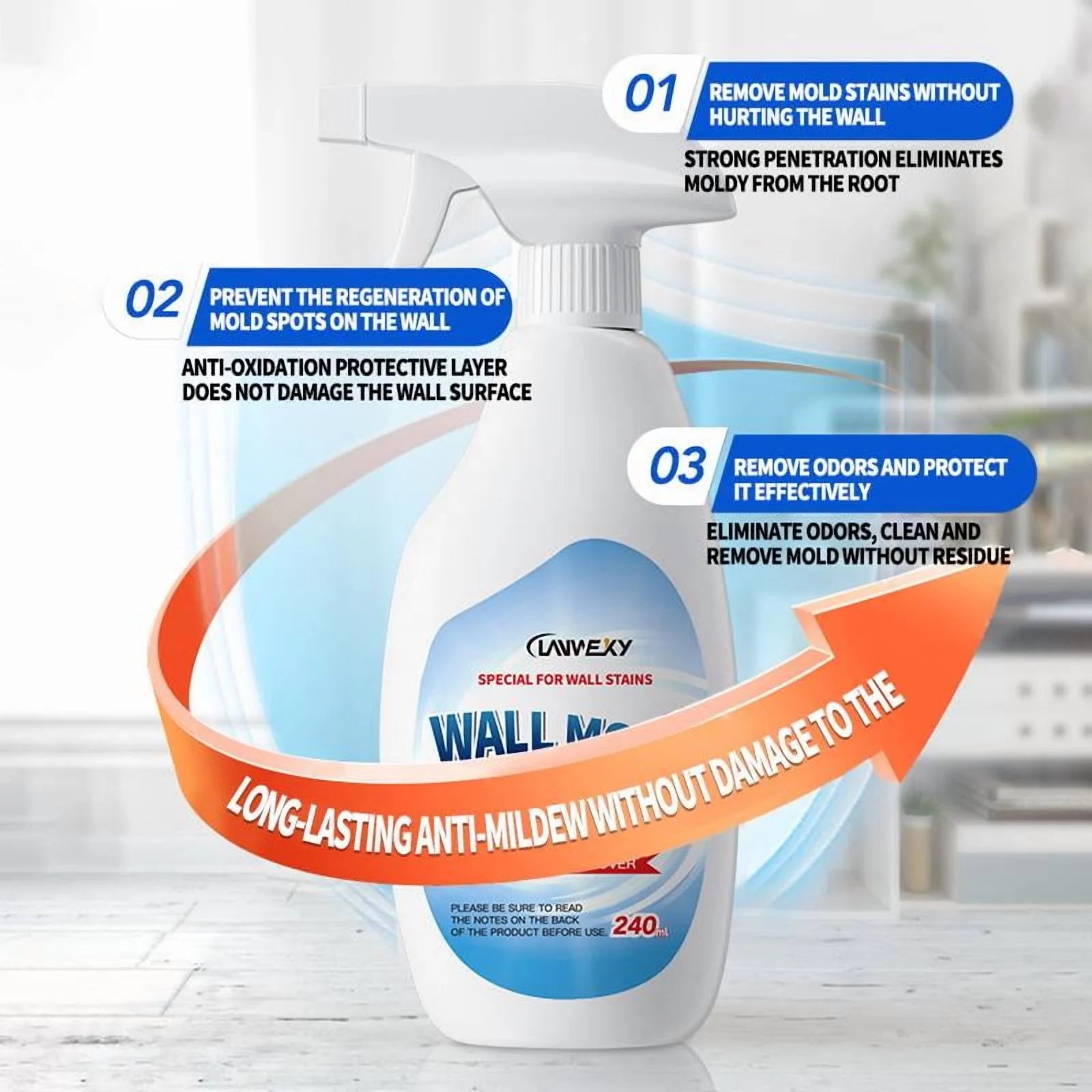 Highly Effective Mold Removal Spray - Prevents Mold Regrowth ( BUY 1 GET 1 FREE )