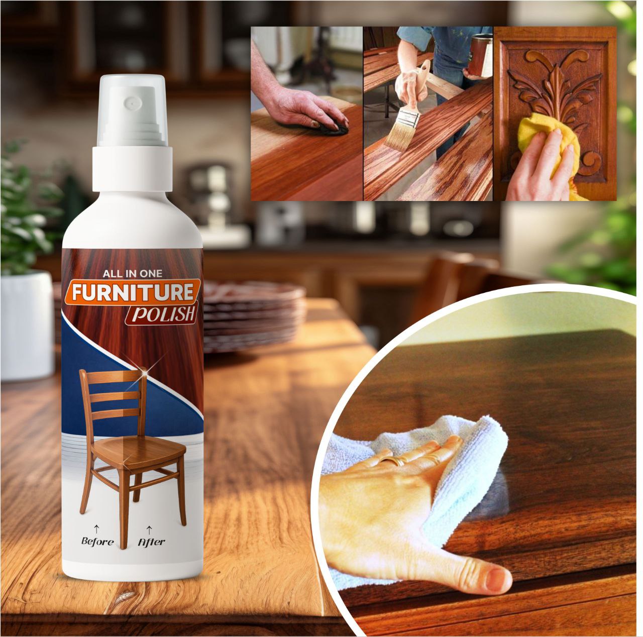 Natural Beeswax Spray Furniture Polish and Cleaner Spray ( BUY 1 GET 3)