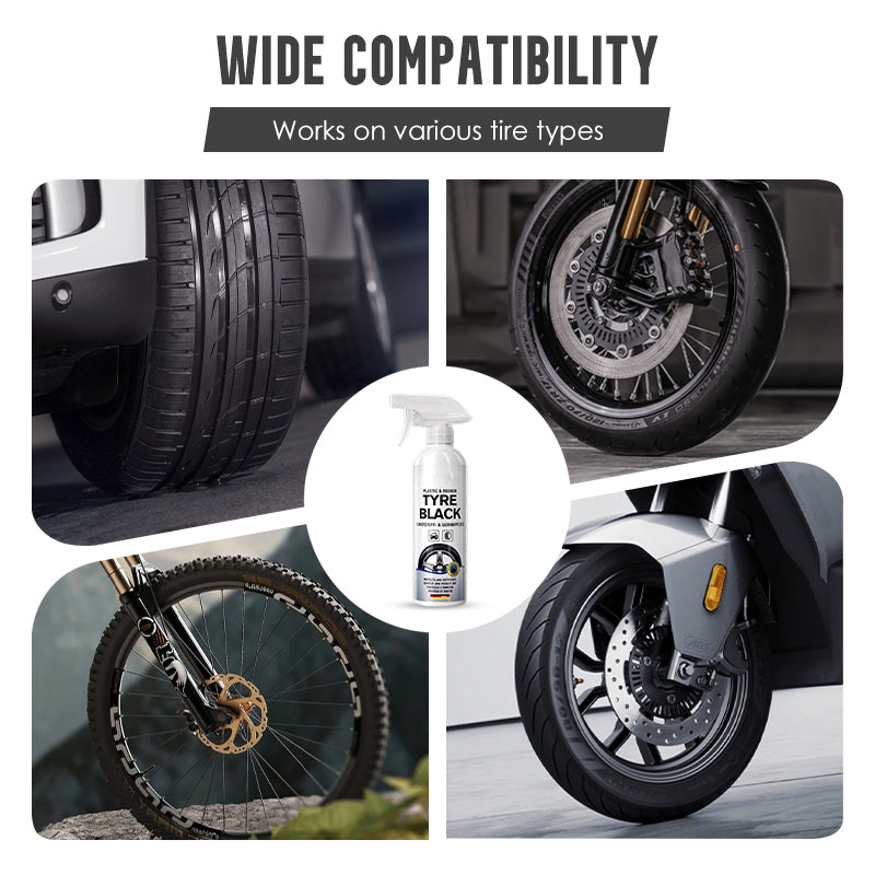 Plastic & Rubber Tyre Black Spray | Instantly Gives Shine | BUY 1 GET 1 FREE